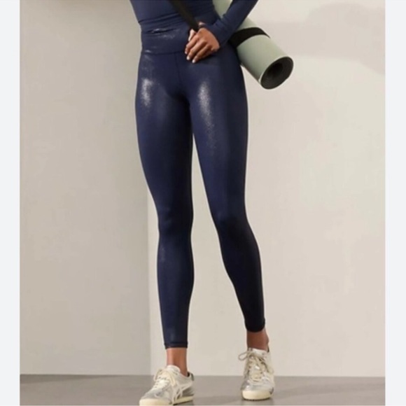 Athleta Pants - Athleta x Simone Biles Elation Ultra High Rise Navy Shine 7/8 Legging M